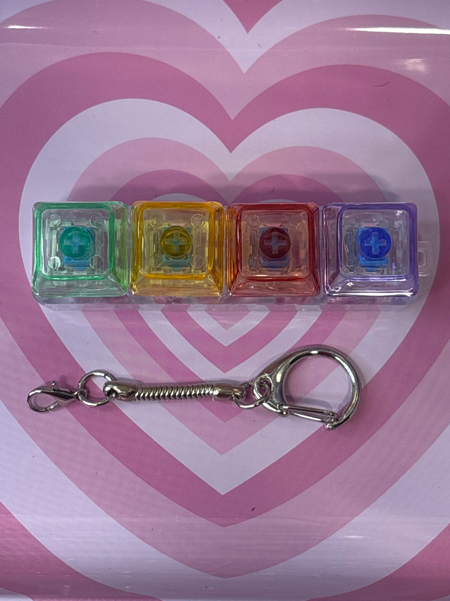 (Random)Noisy 4type clicker stress reliever keychain