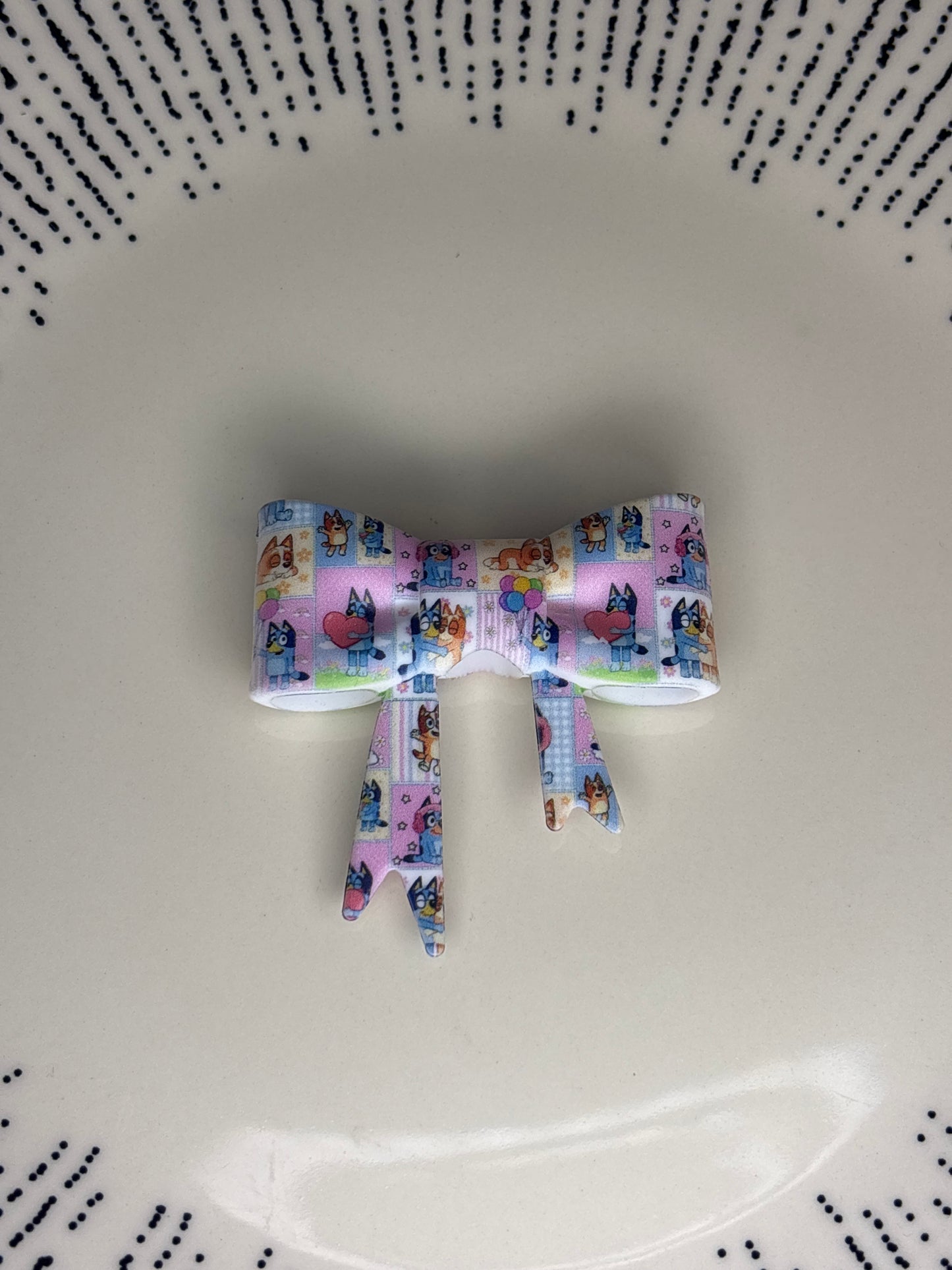 Bluey straw topper bow #93