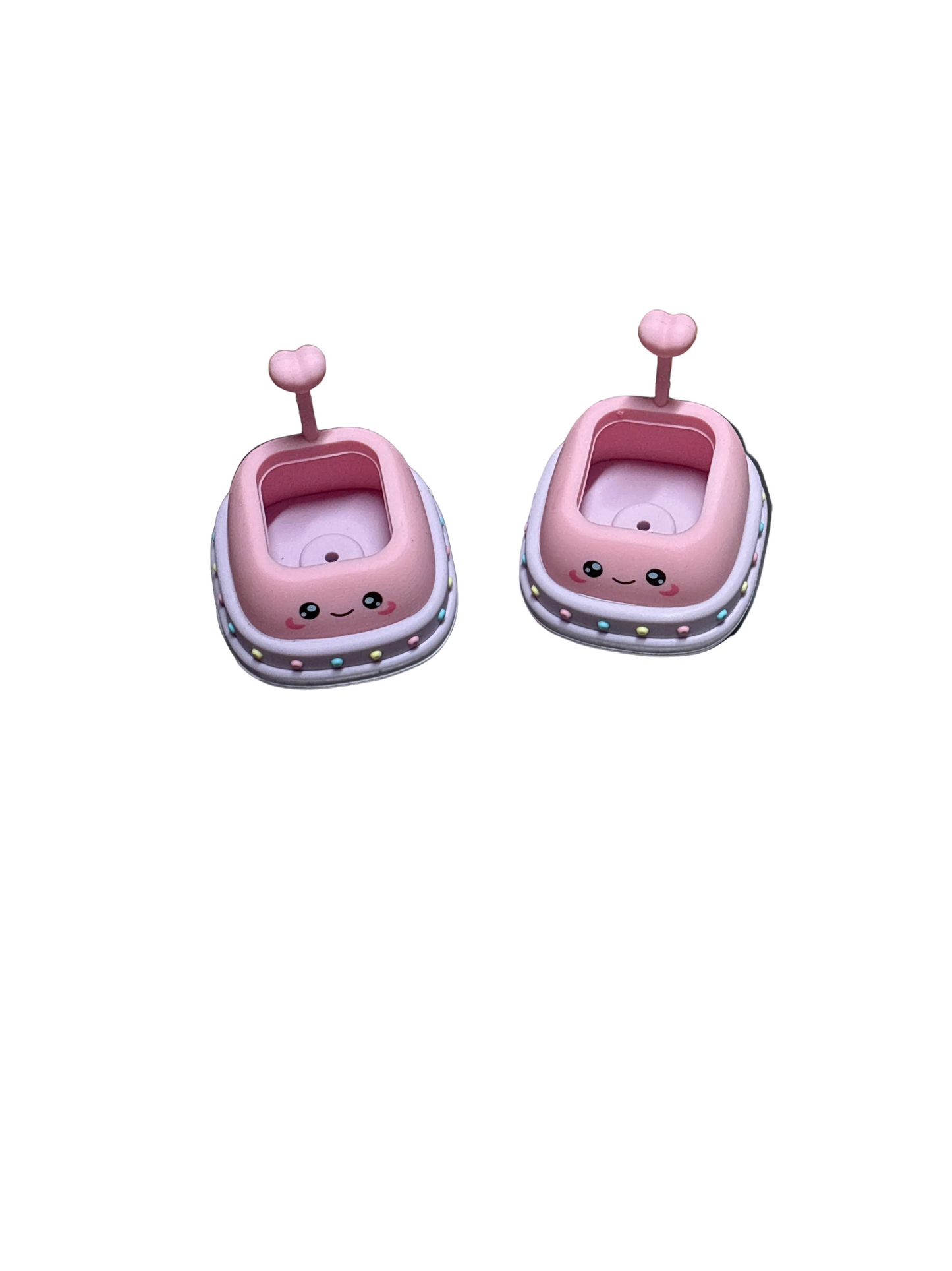 Pink and purple bumper car silicone focal