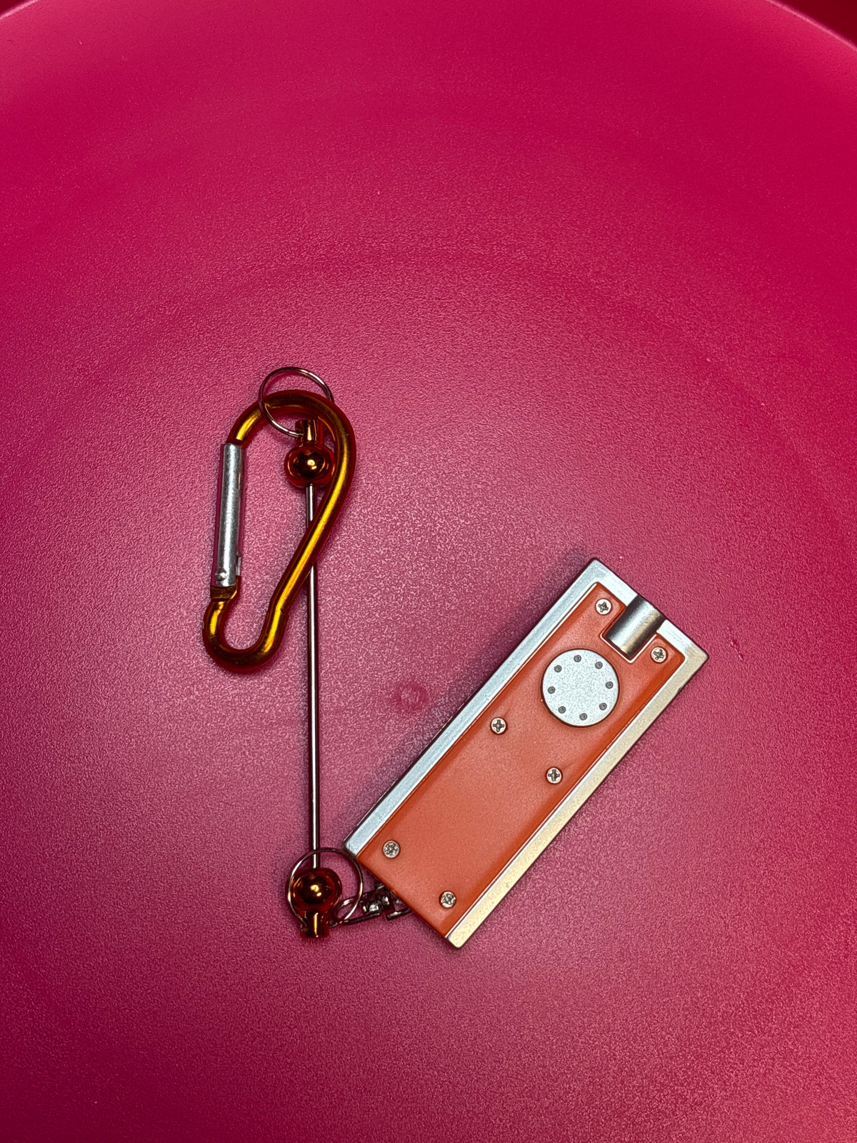 Orange , beadable flashlight