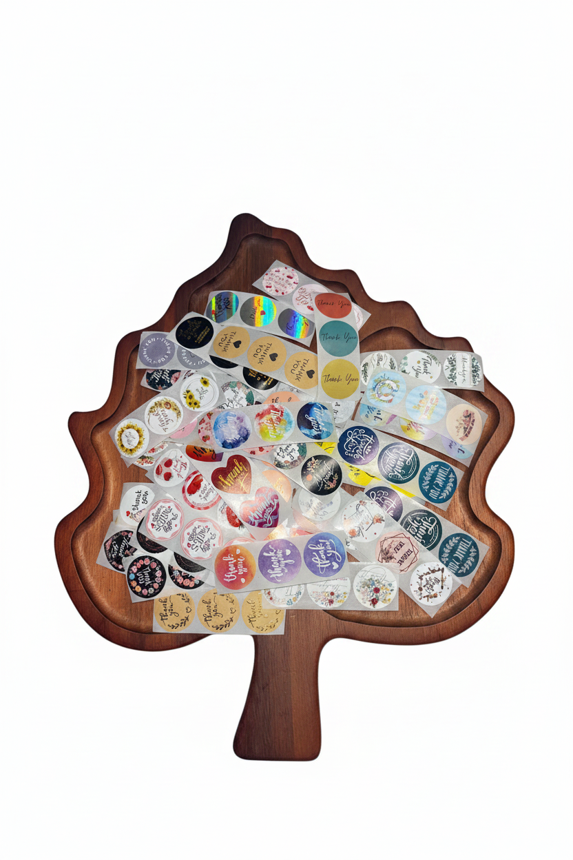 100 thank you stickers