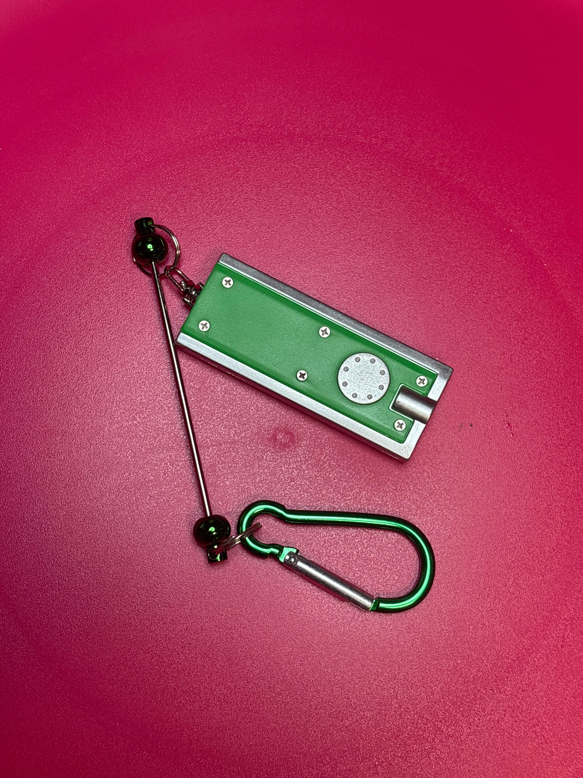 Green , beadable flashlight