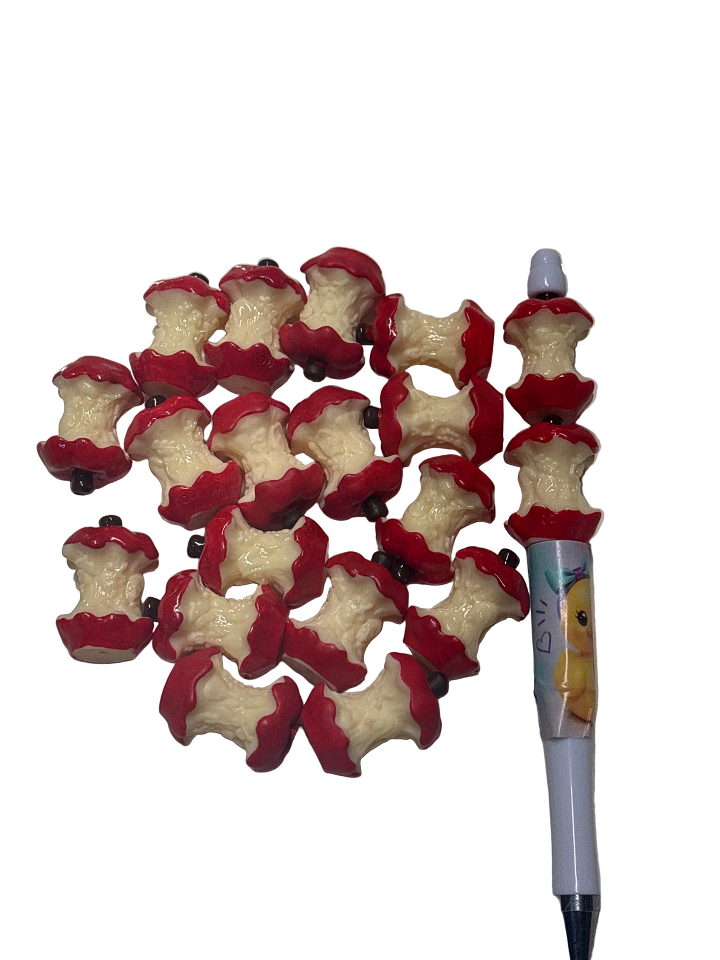 Half eaten Apple bead