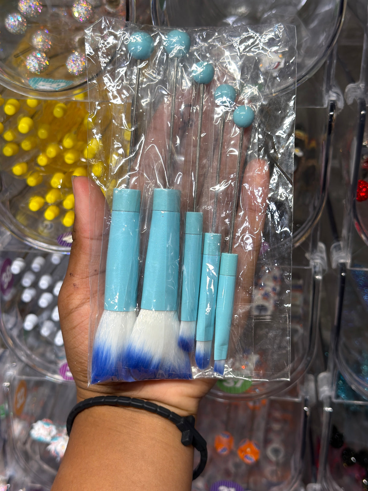 Blue makeup brush set #2