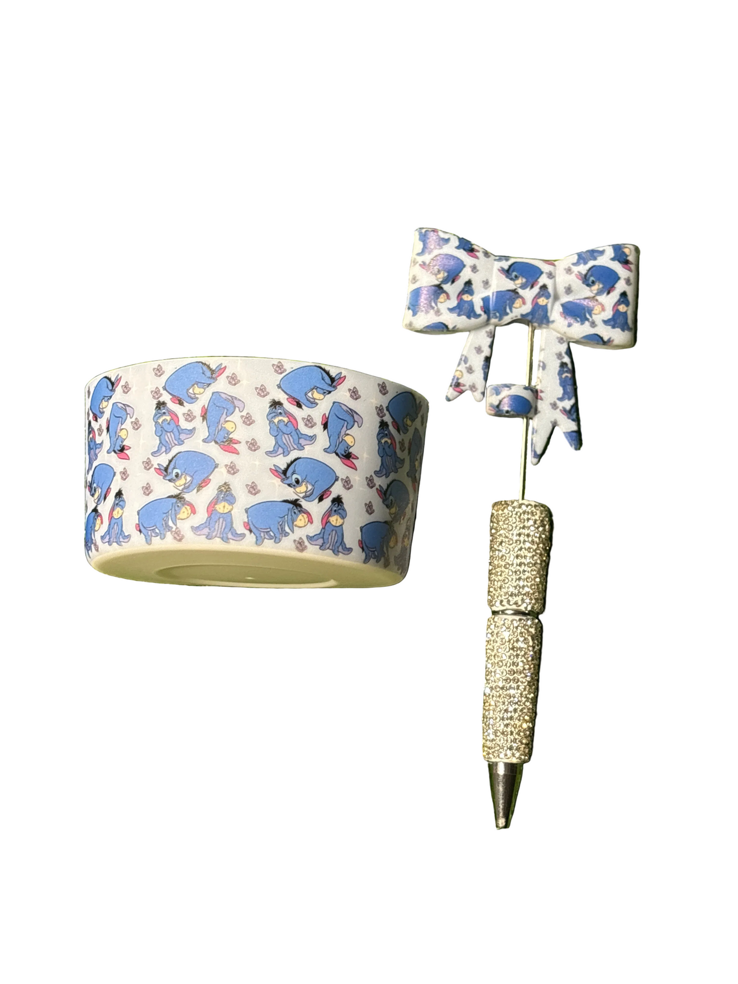 Eeyore cup boot/ straw topper pen set