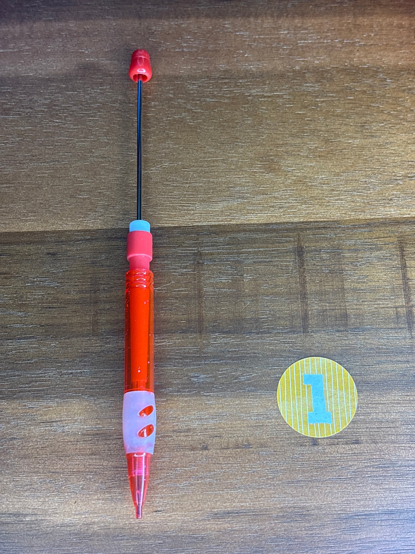 Red beadable mechanical pencil (1)