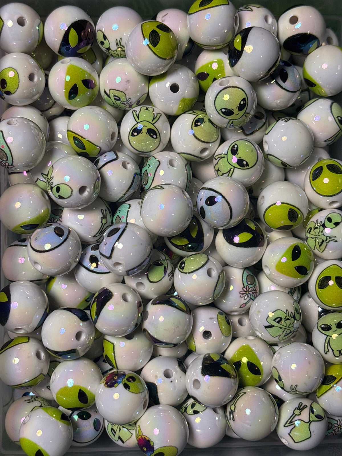 Acrylic alien bead random pick #48