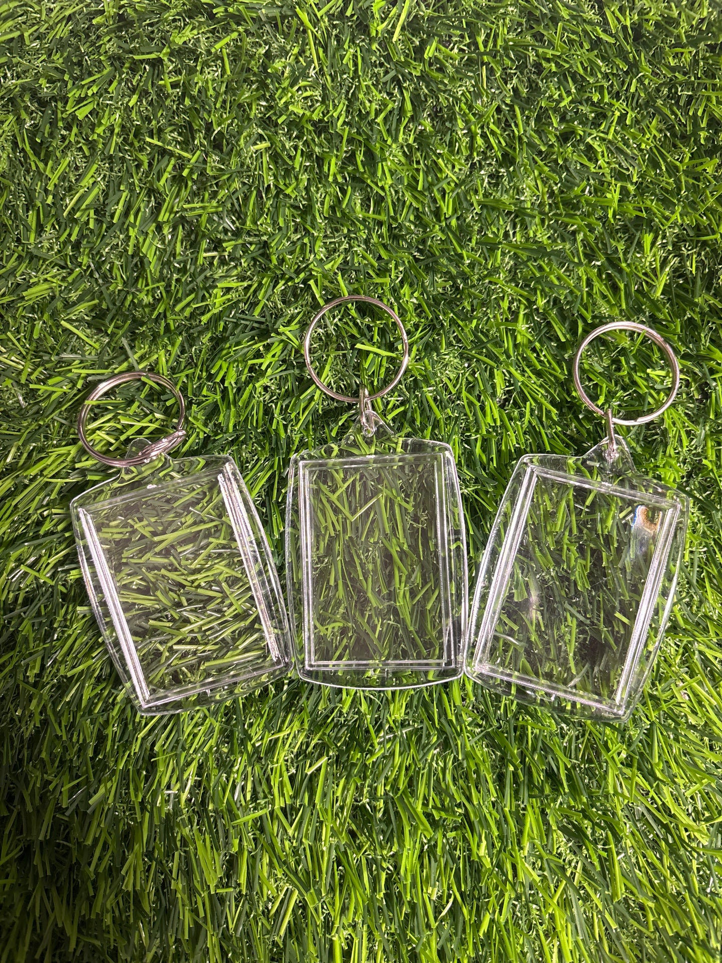 Clear 3pcs photo keychain