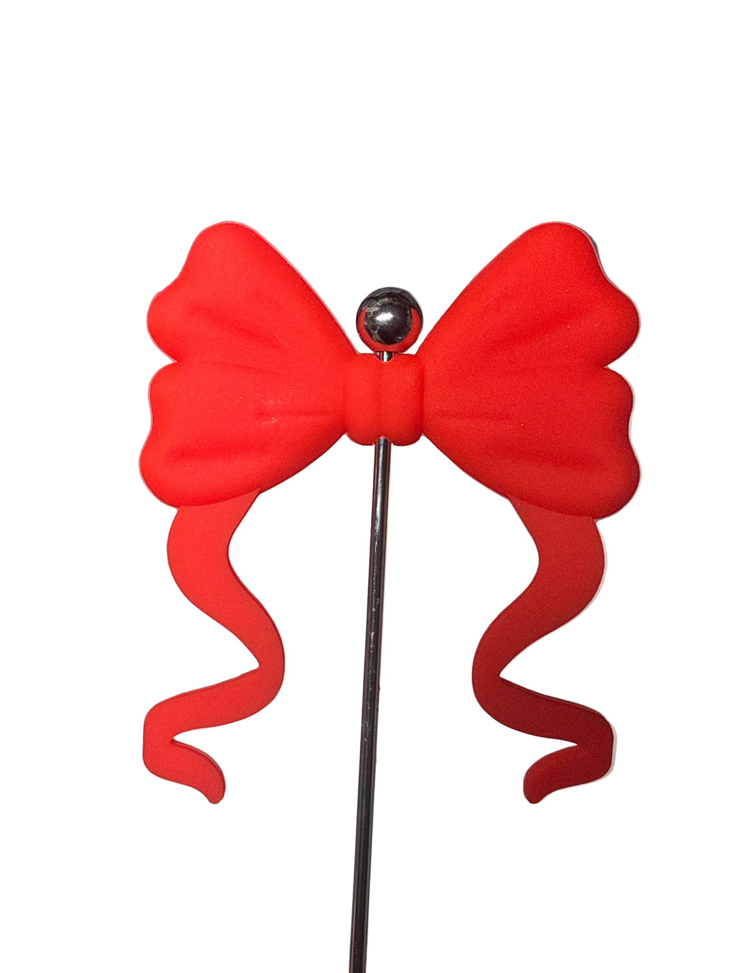 Red silicone flat bow