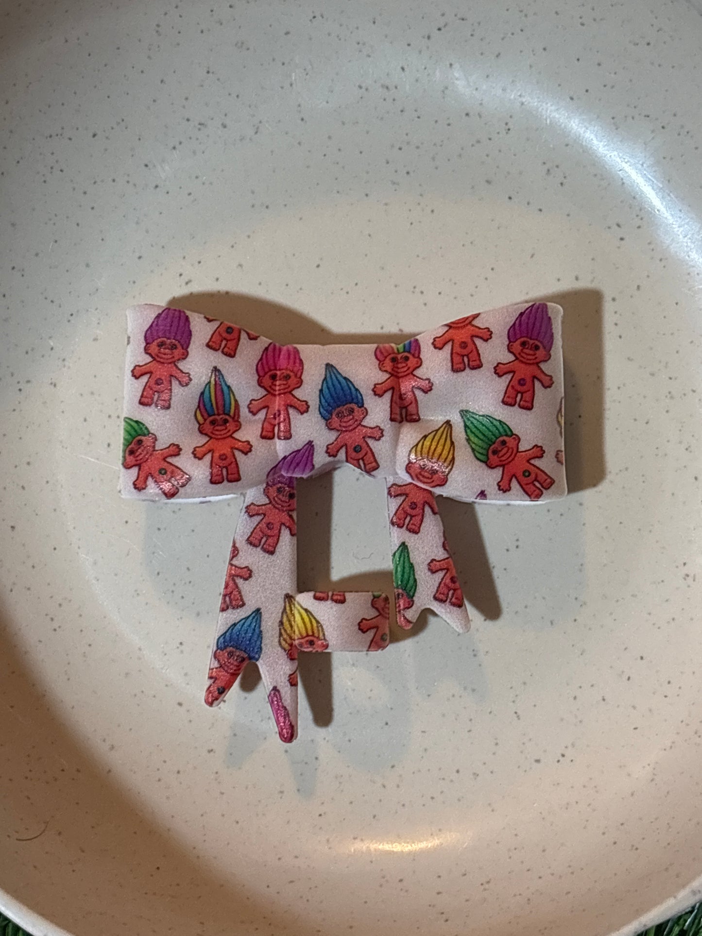 Trolls straw topper bow