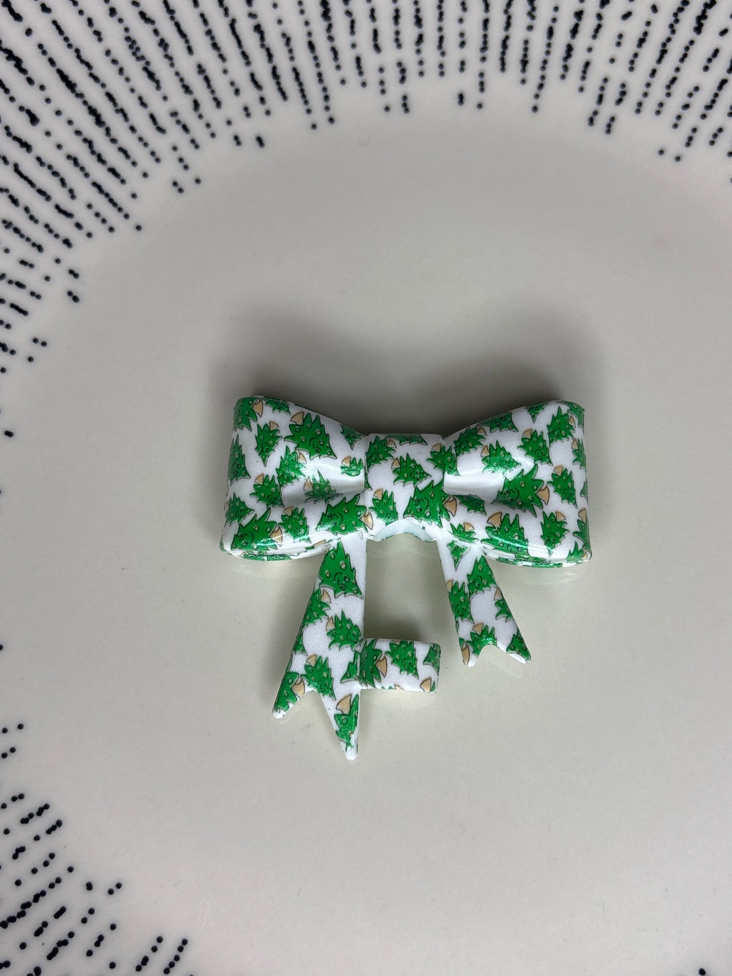 Christmas tree straw topper bow #76