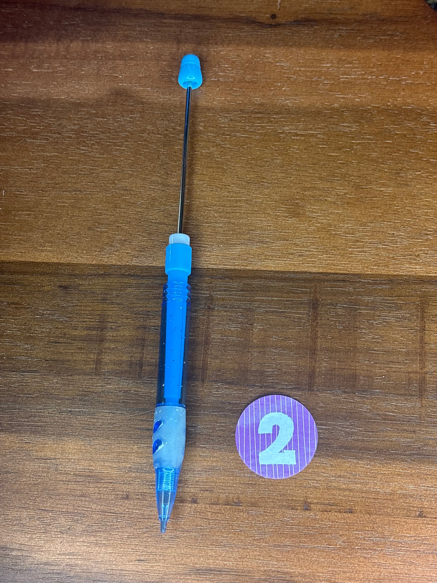 Blue beadable mechanical pencil (2)