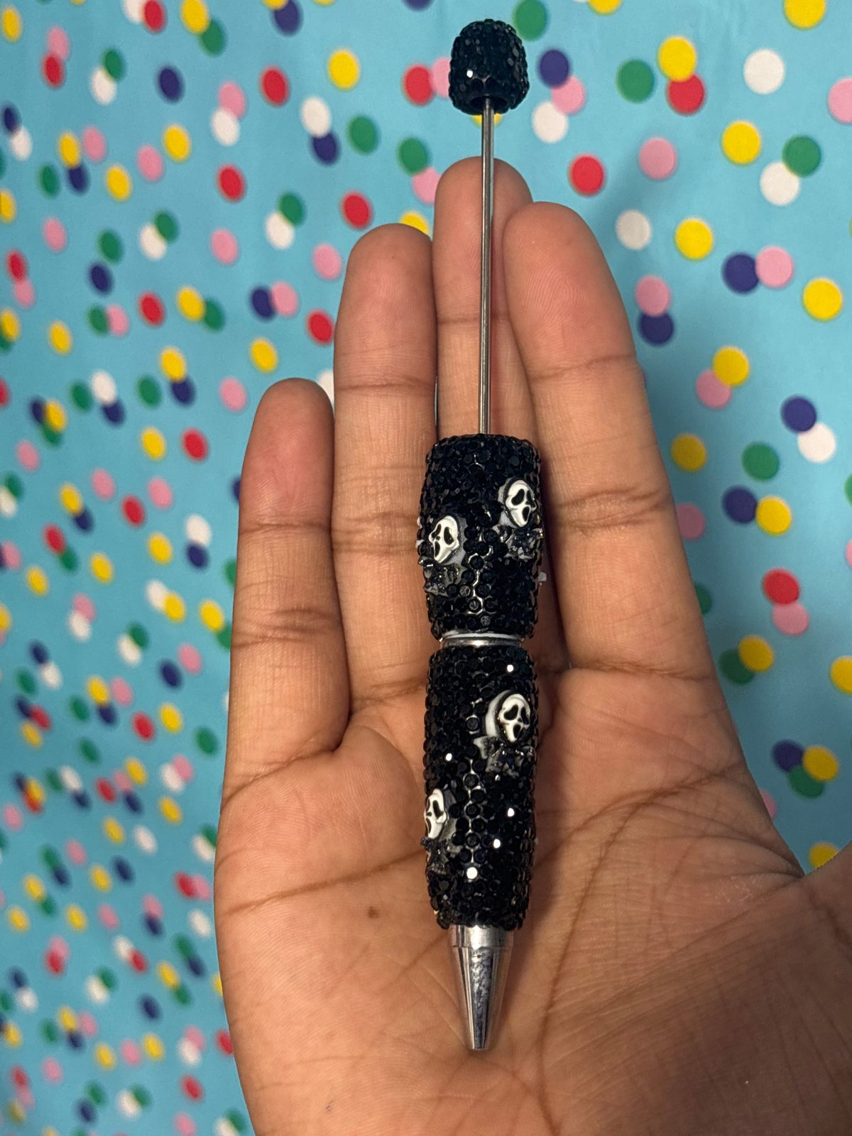 Ghostface beadable rhinestone pen #76