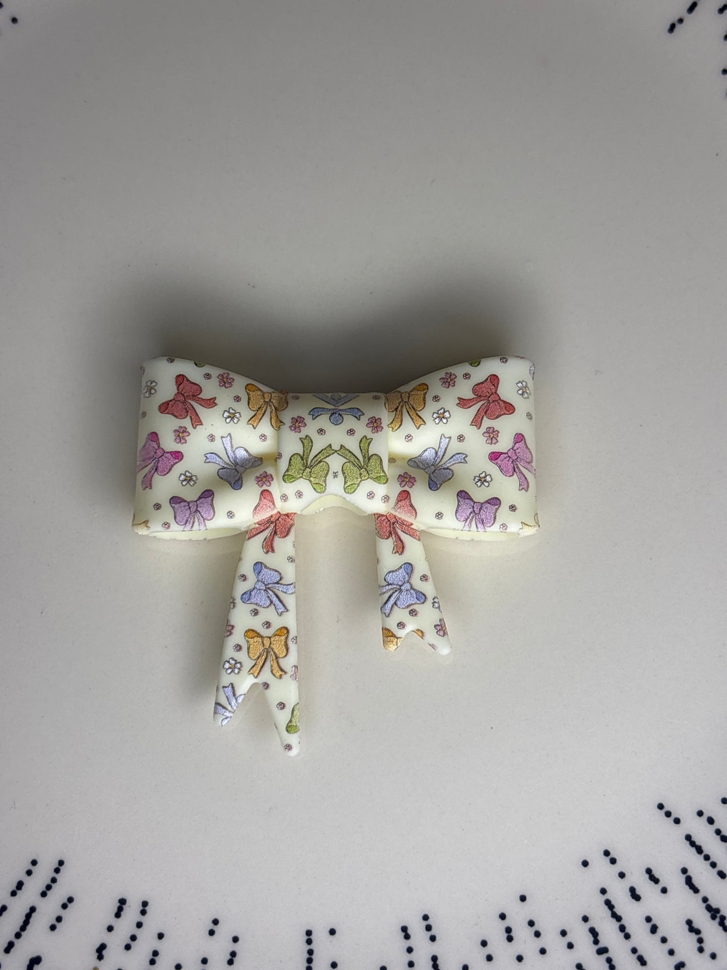 Colorful bows straw topper bow #88