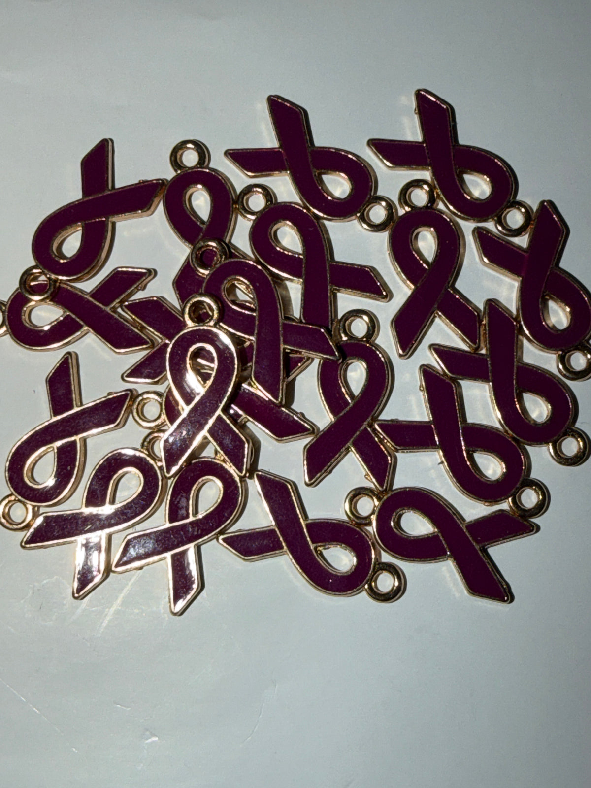 Purple ribbon charm #106