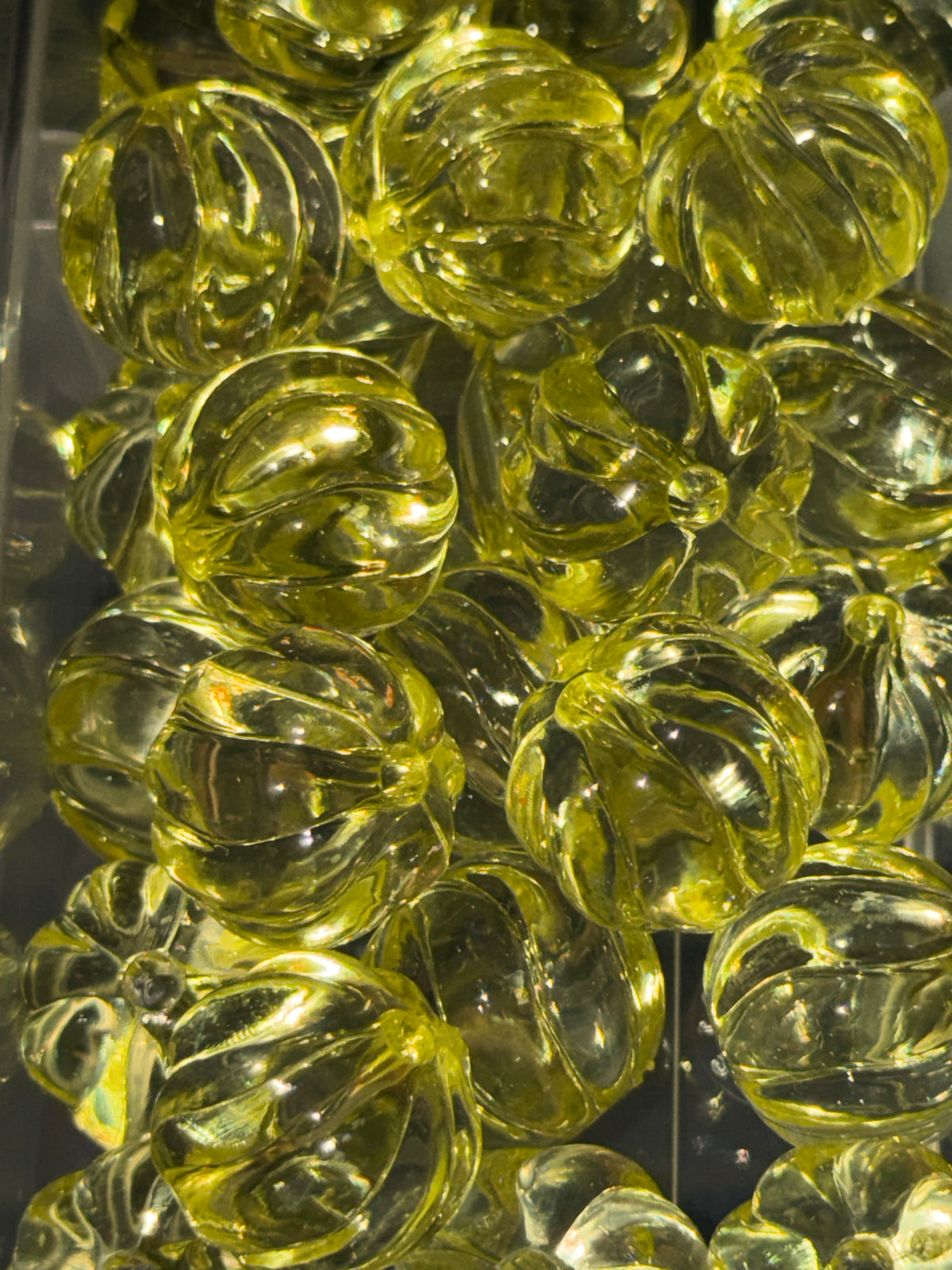 Clear yellow 16mm acrylic bead #218