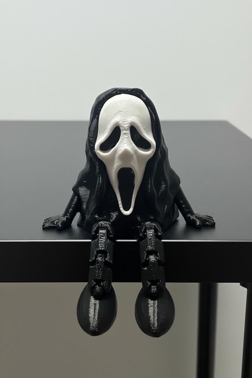 (186) 1pc ghost face 3d printed kicker figure