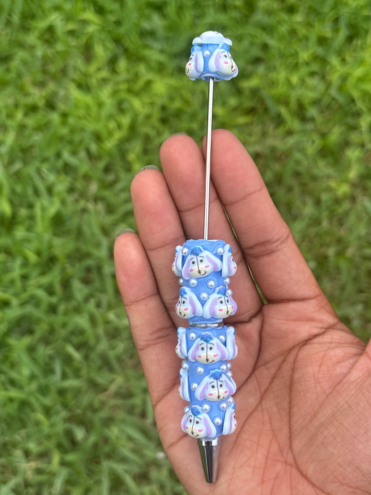 Eeyore clay beadable rhinestone pen #35