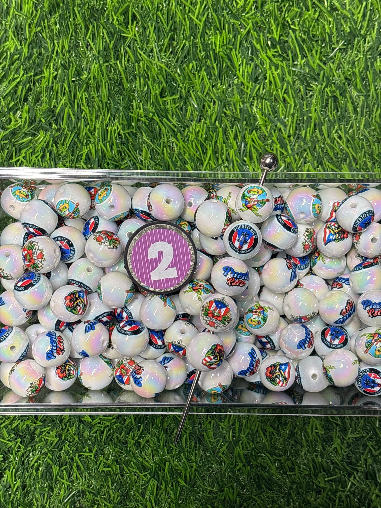 Acrylic Puerto Rico bead random pick #2