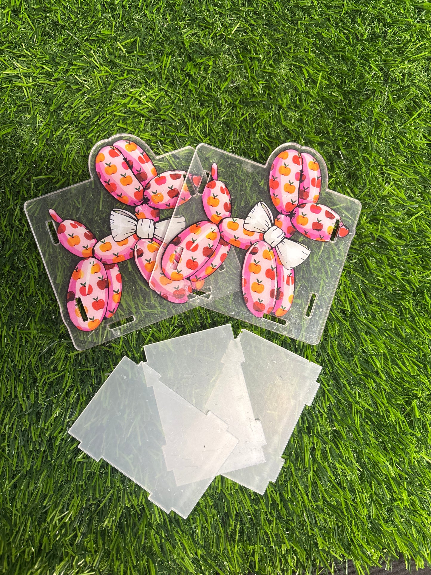 Pink apple balloon dog pen box
