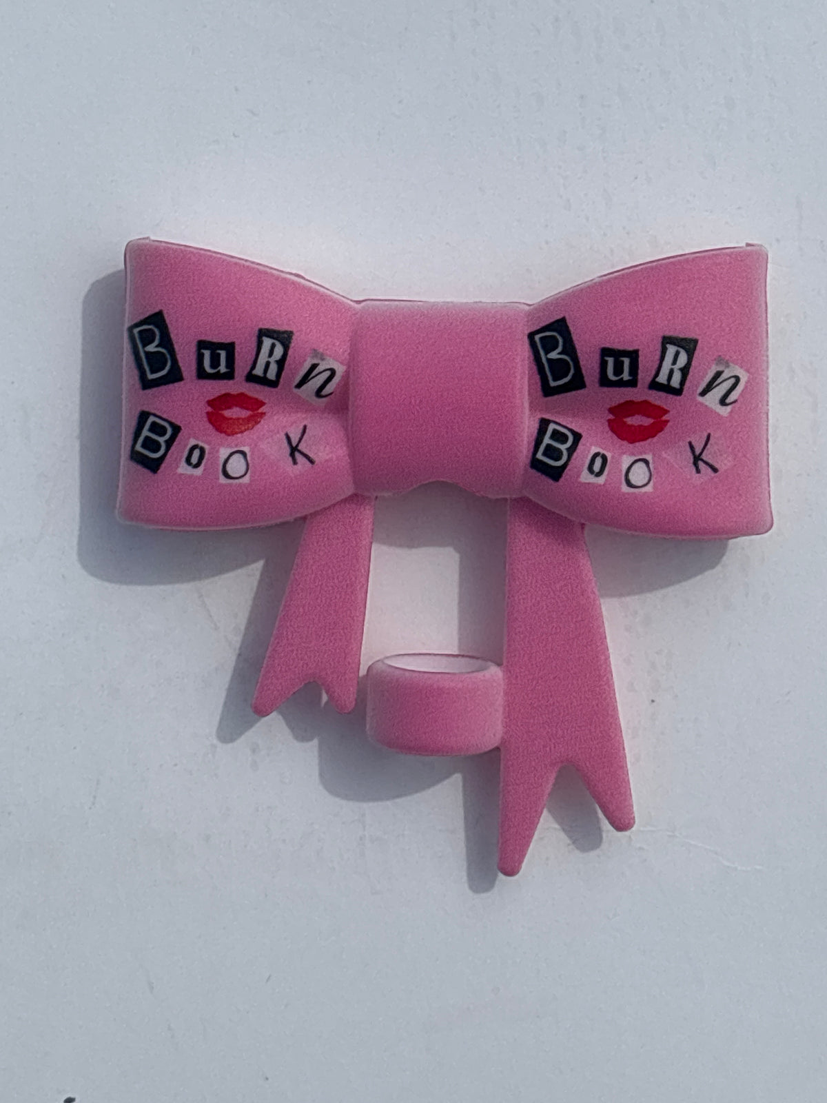 Burn book straw topper bow #120