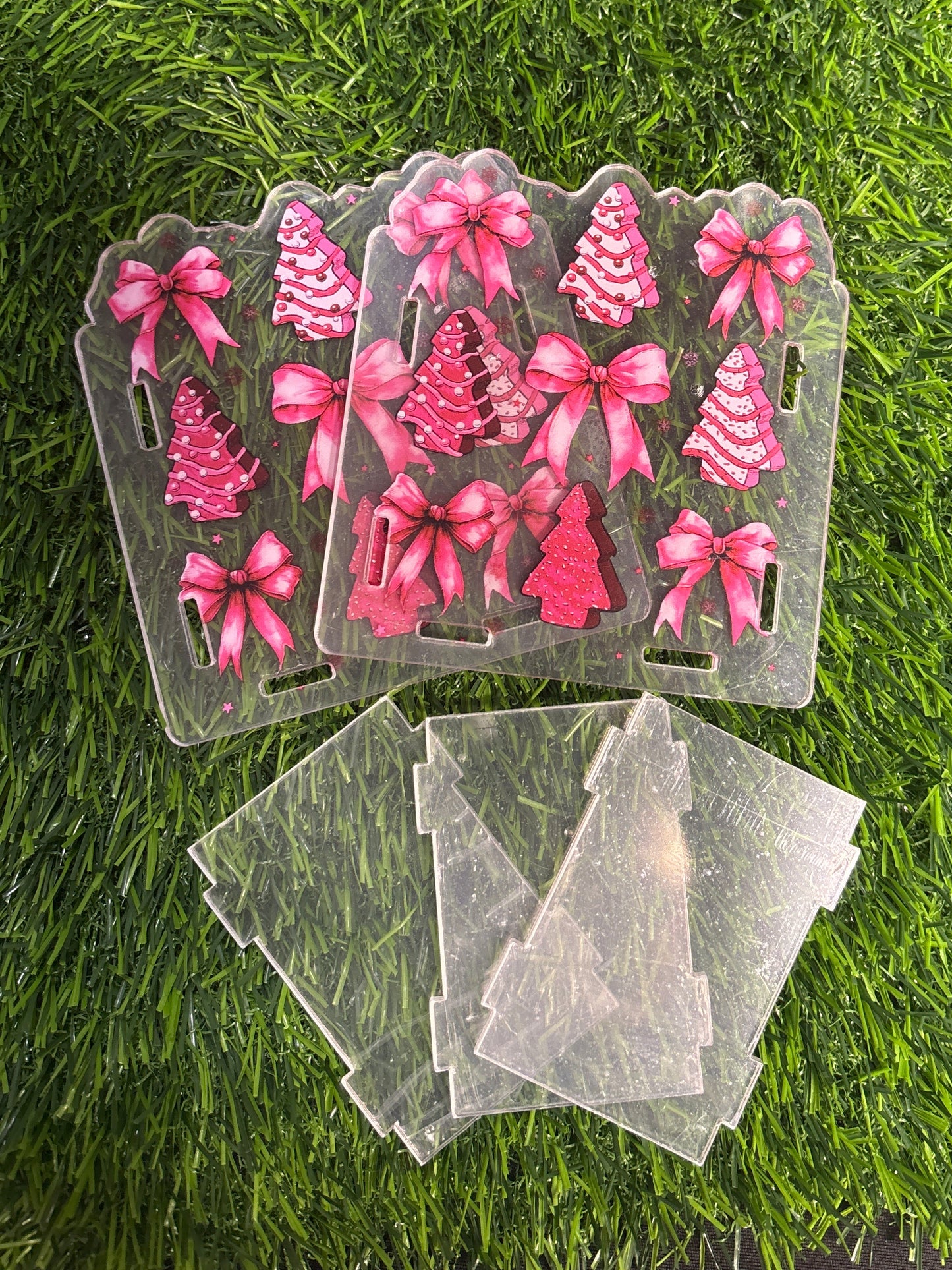Pink Christmas tree pen box