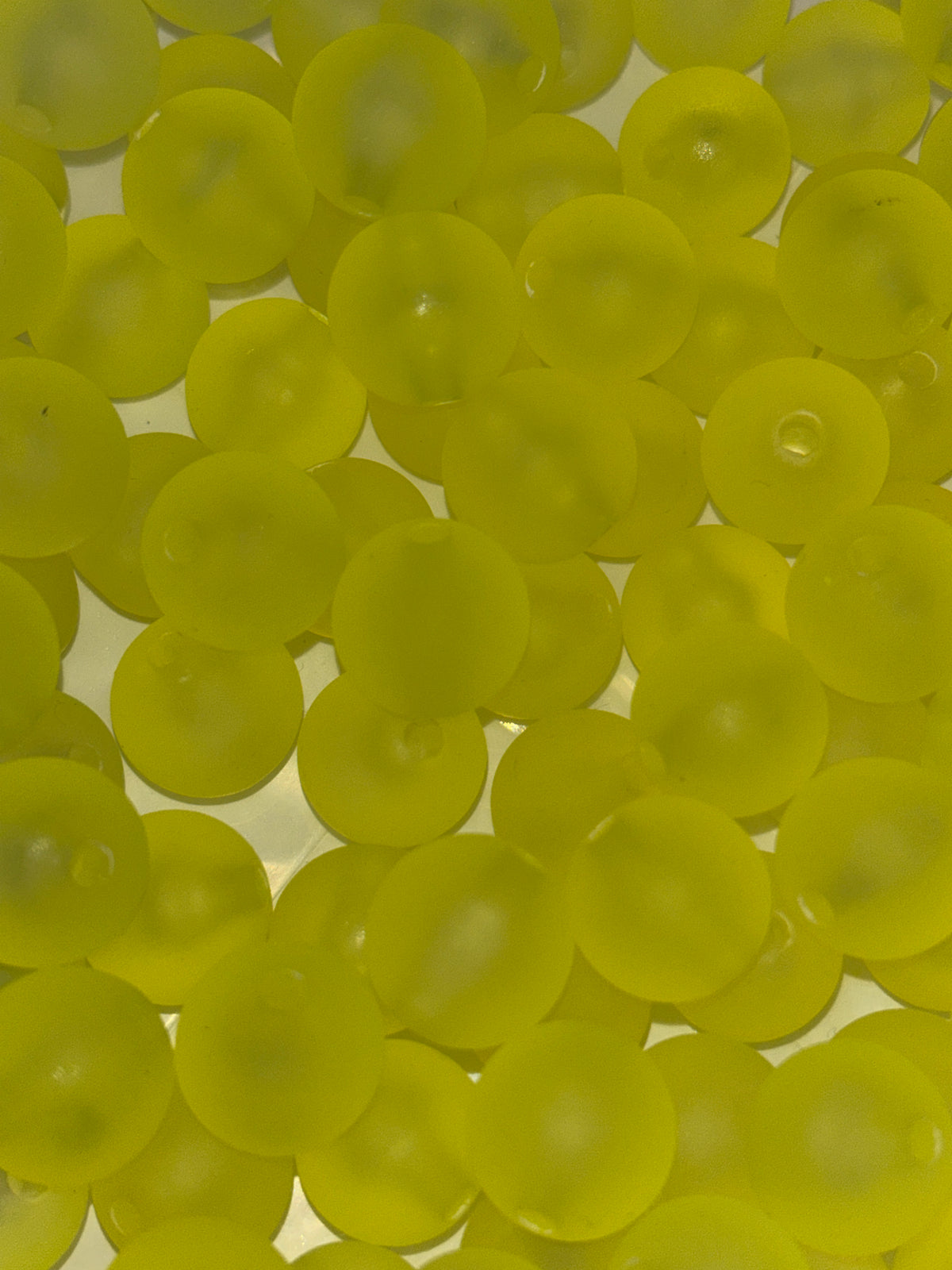 Matt yellow acrylic bead #43