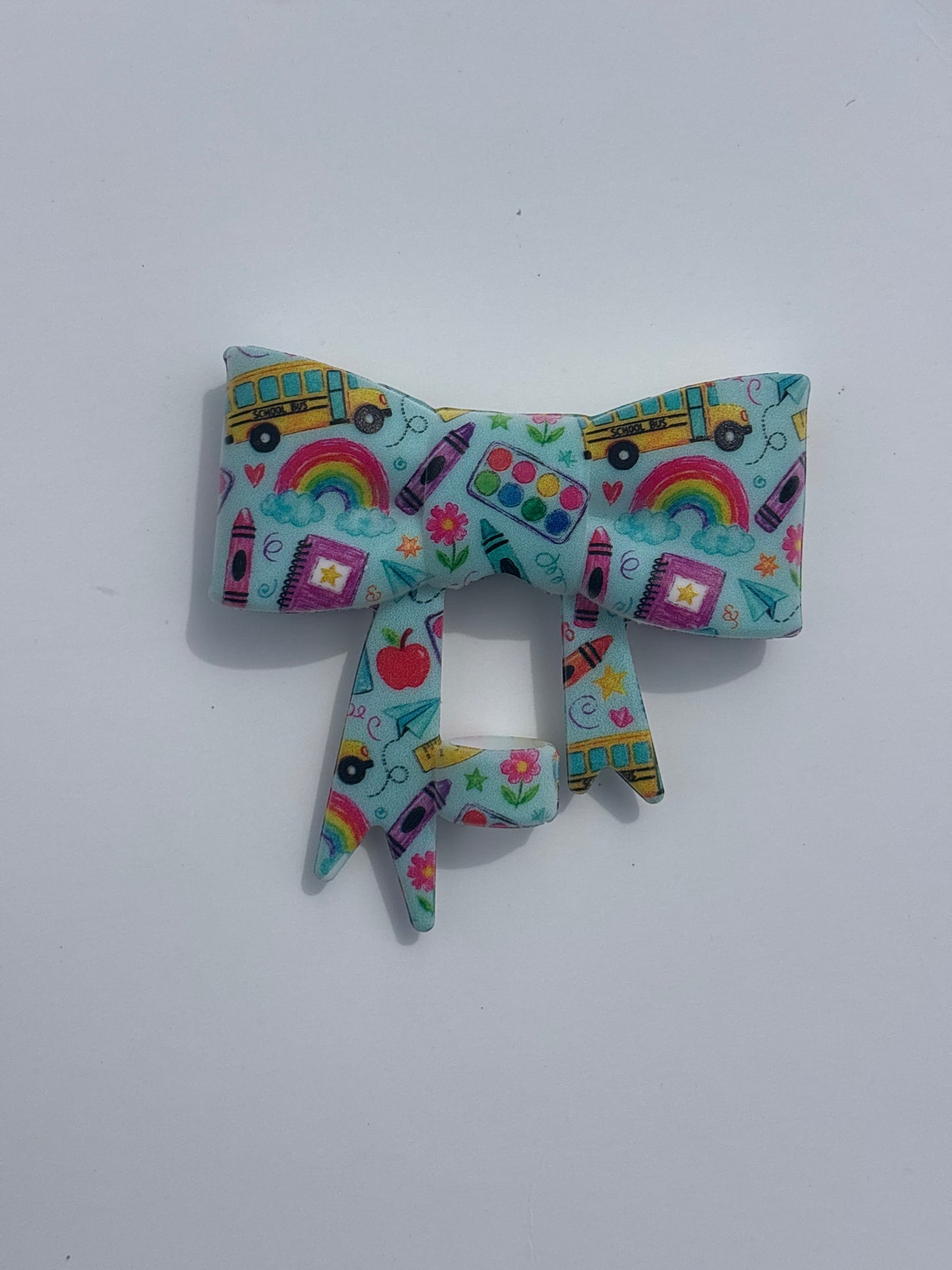 School straw topper bow #129