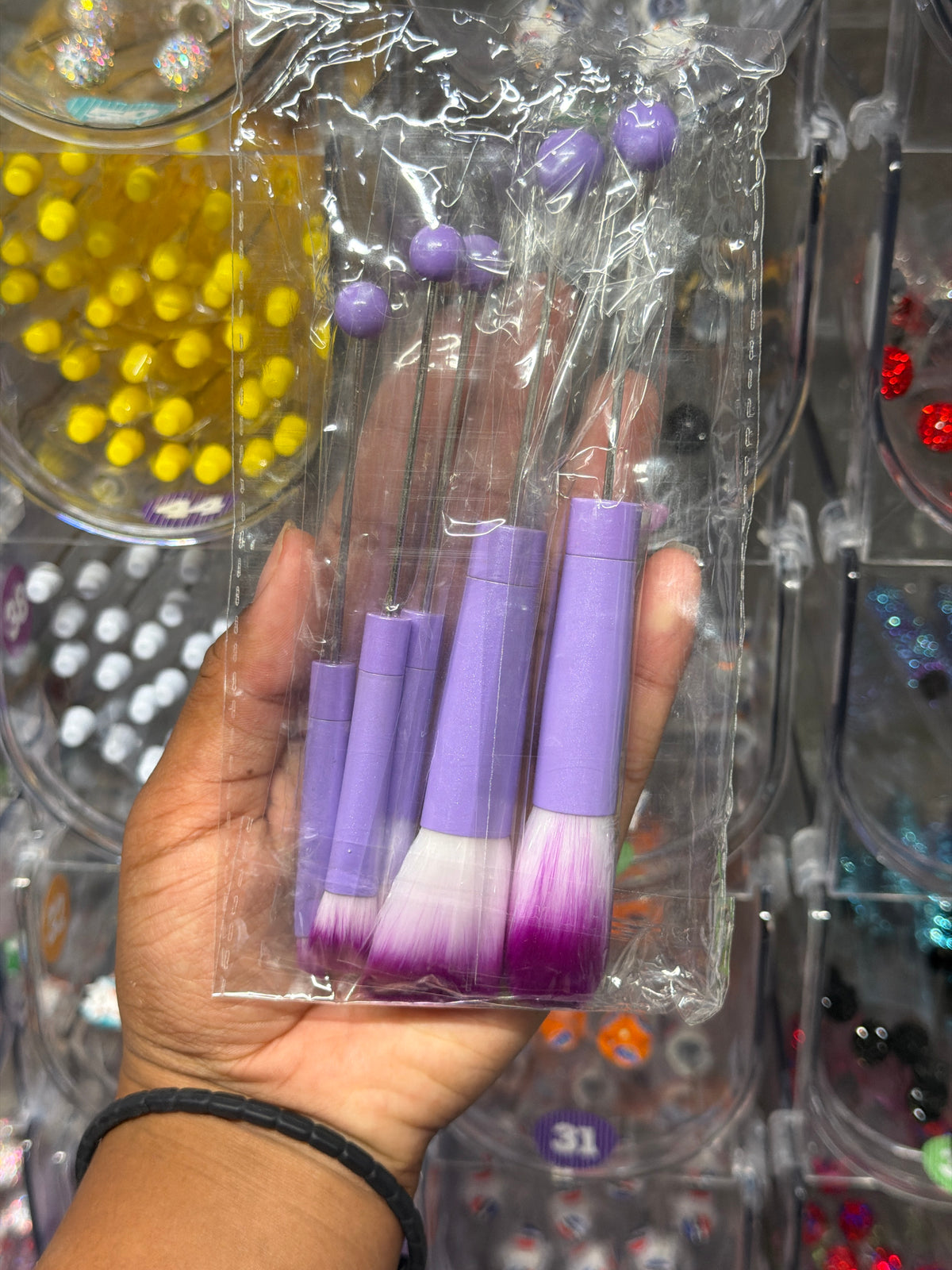 Purple makeup brush set #1