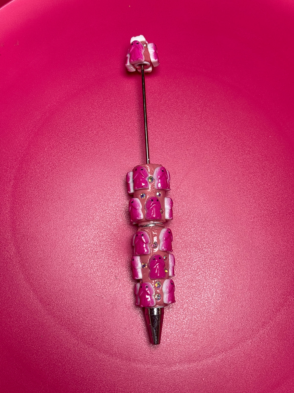 Dark pink Richard beadable clay pen