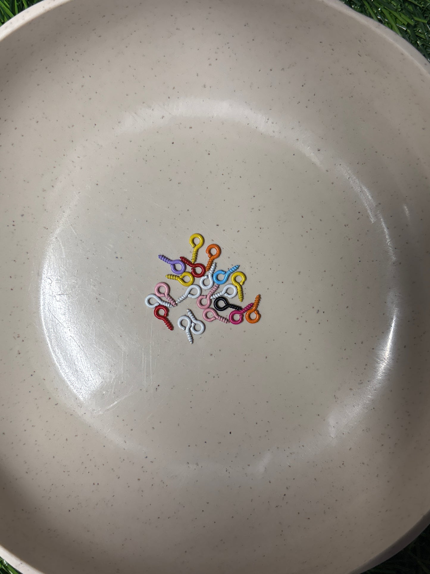 20 pc colorful mini screw eye pins