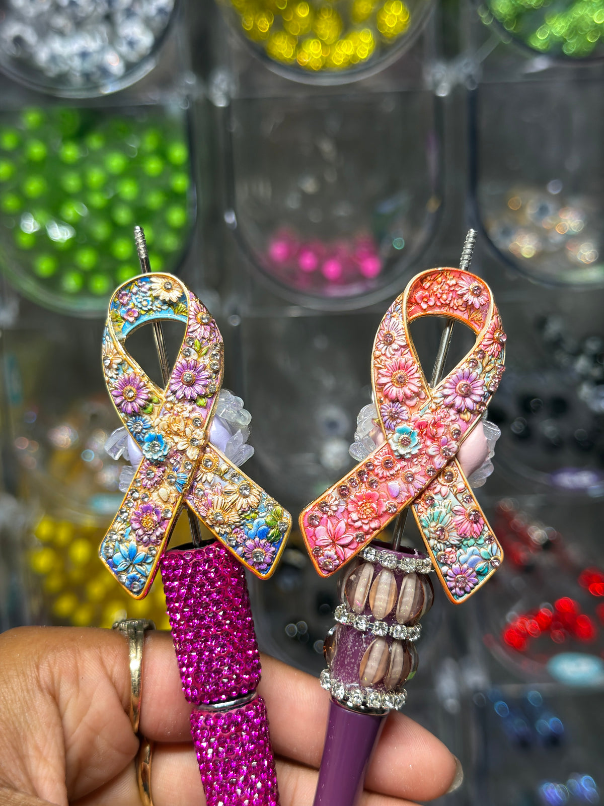 Random pick fancy ribbon bead