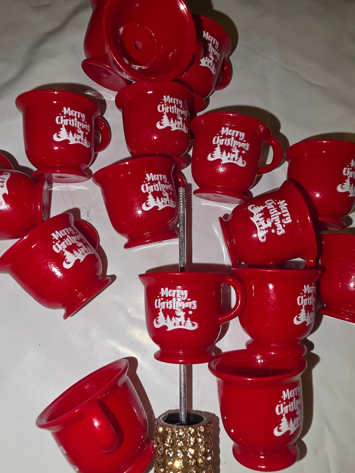 Red merry Christmas mugacrylic #266