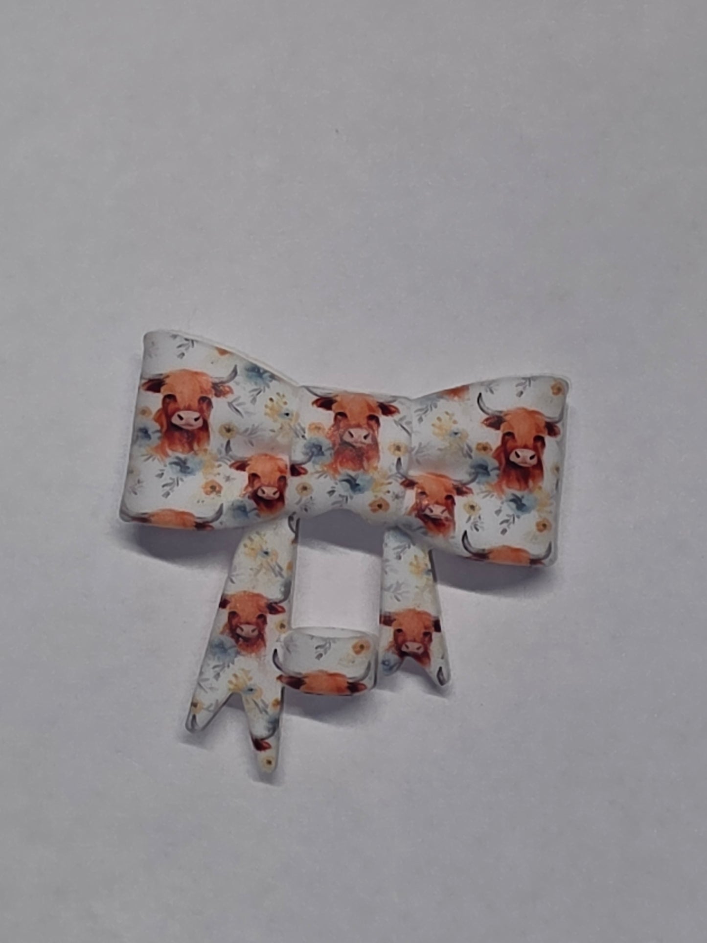 Cow straw topper bow #Q2