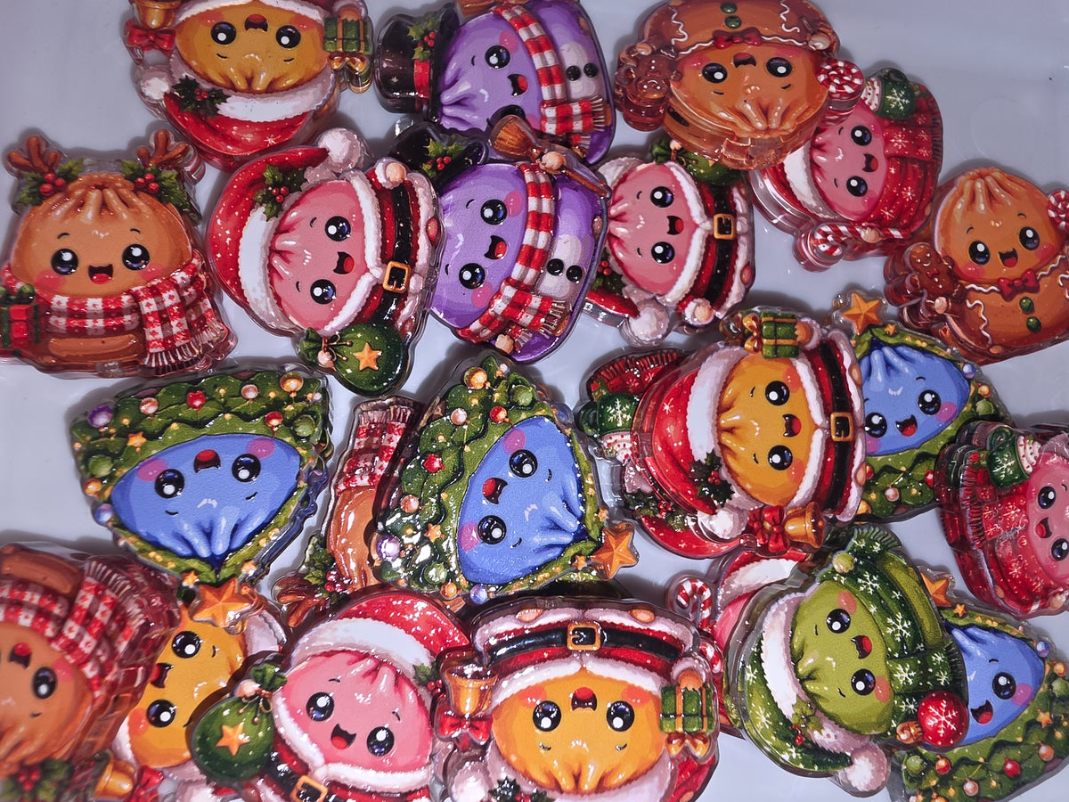 Christmas dumpling acrylic focal random pick #75