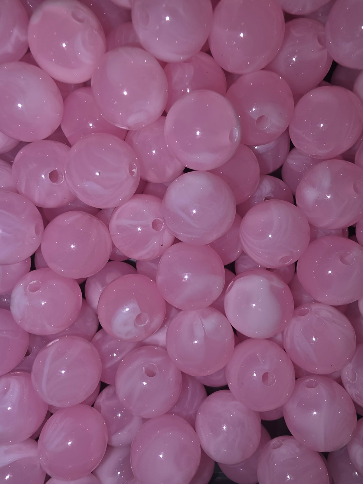 Pink 16 mm acrylic bead #272