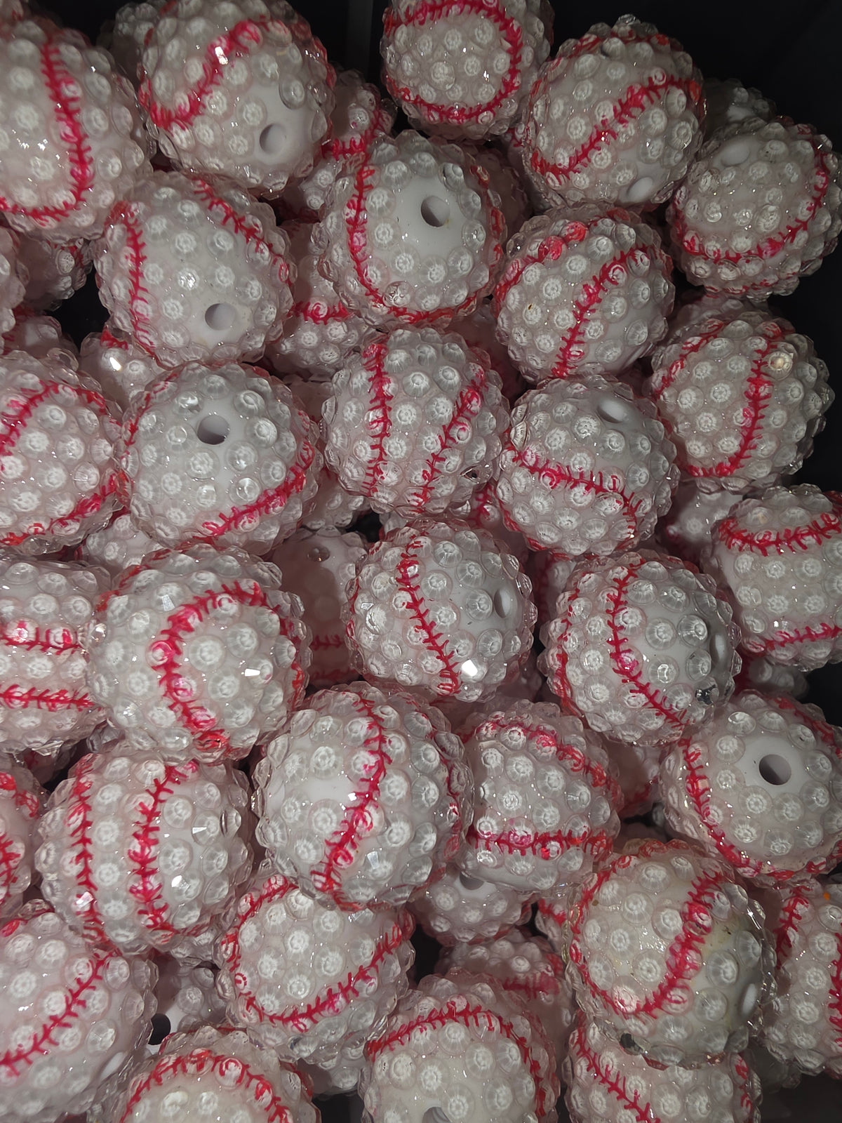 Rinestone baseball bead # 390
