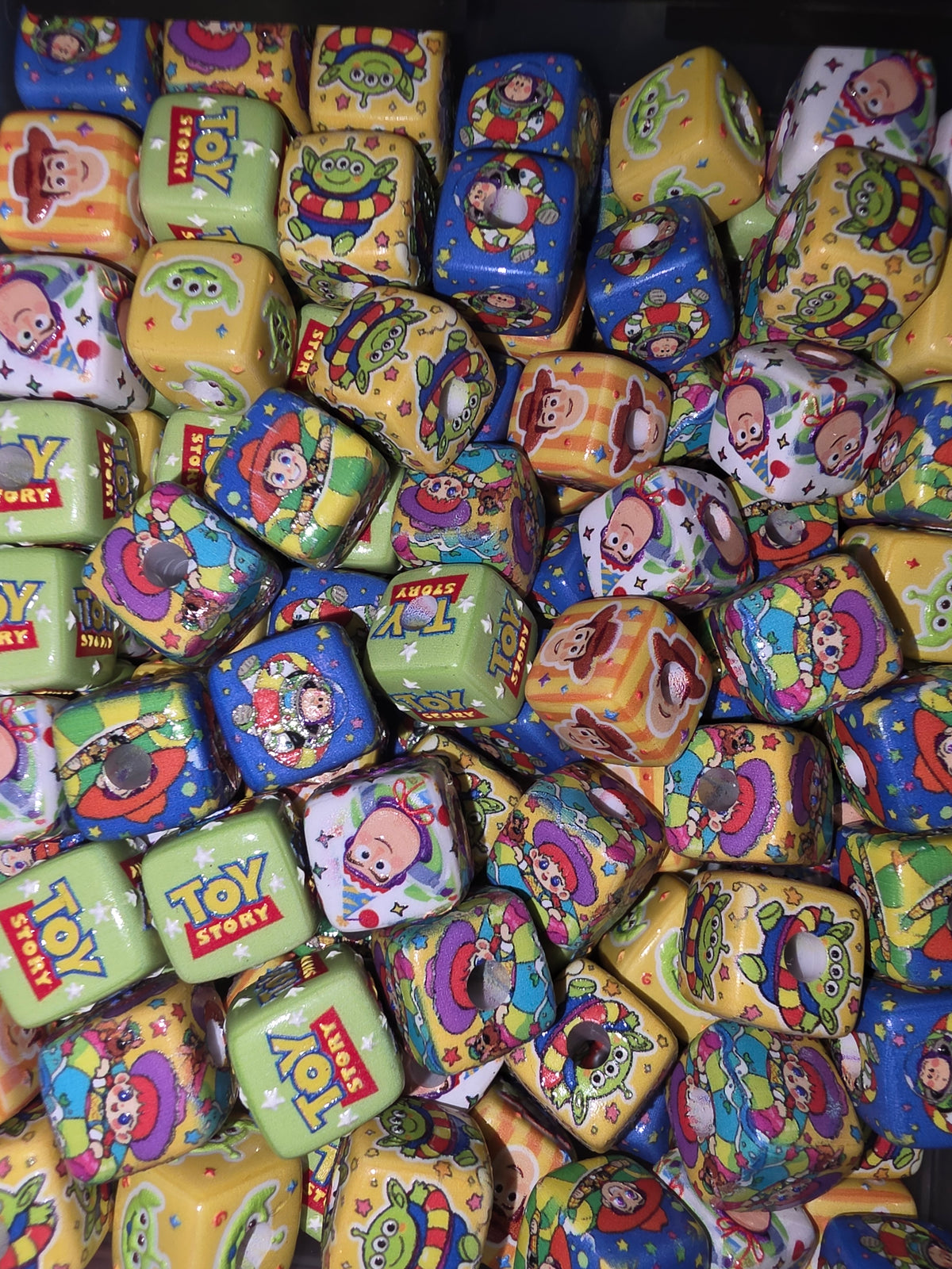 Toy story square acrylic bead #289