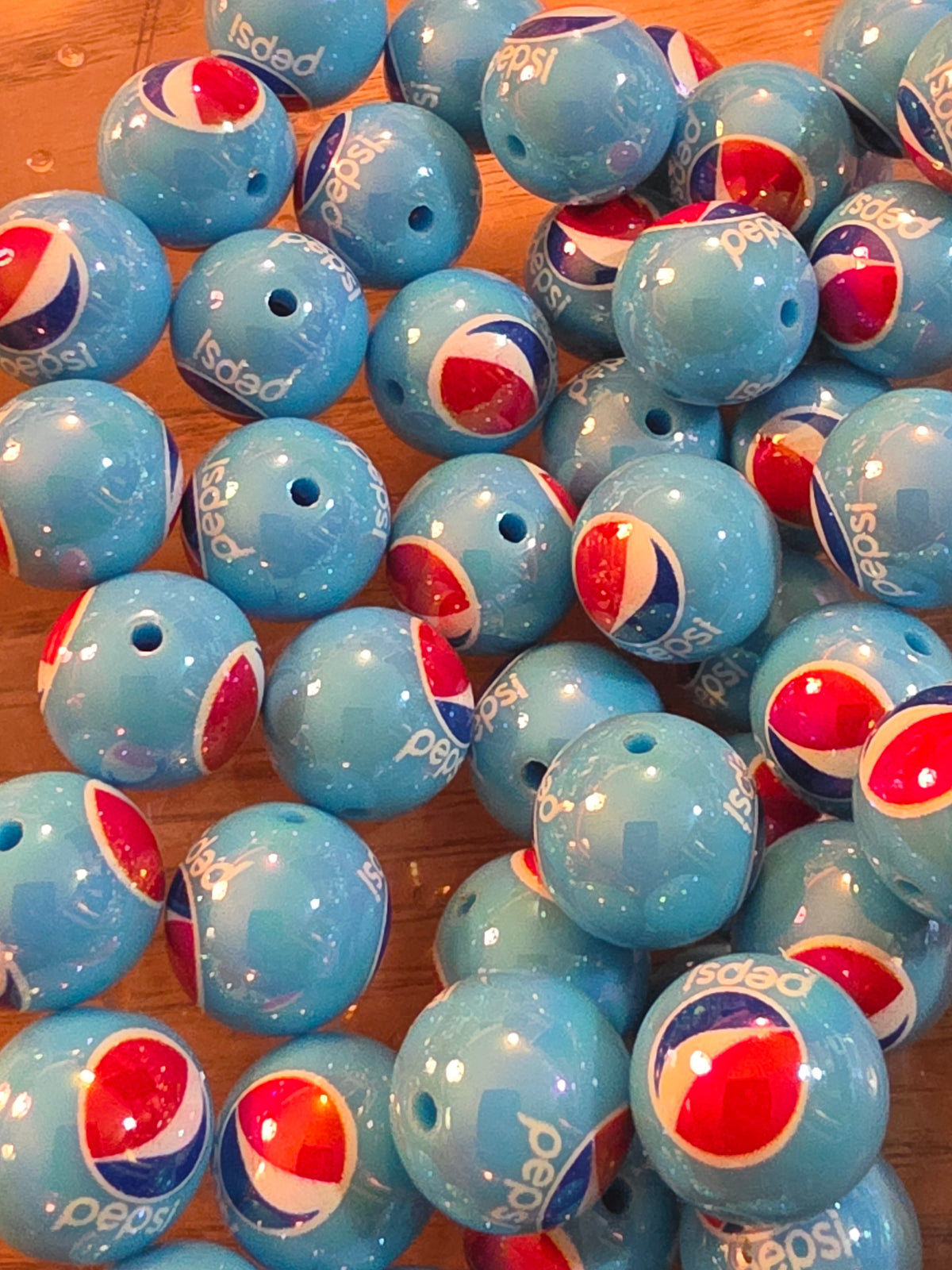 Pepsi arylic bead #309