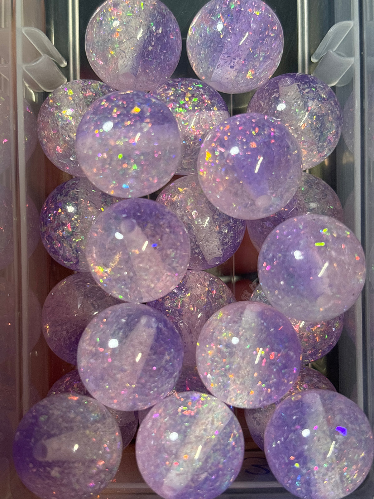 Purple acrylic 16 mm bead #136