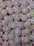 Pink ribbon acrylic 16mm bead #38