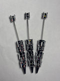 ( Random pick )Knife with Red liquid Horror Character  Rhinestone Beadable Clay Pen # 0