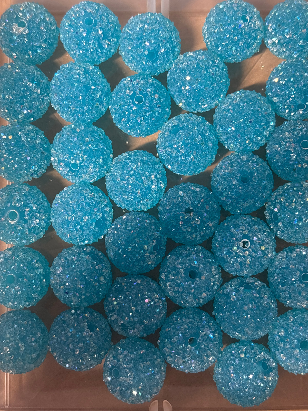 Blue sugar 20mm bead #34