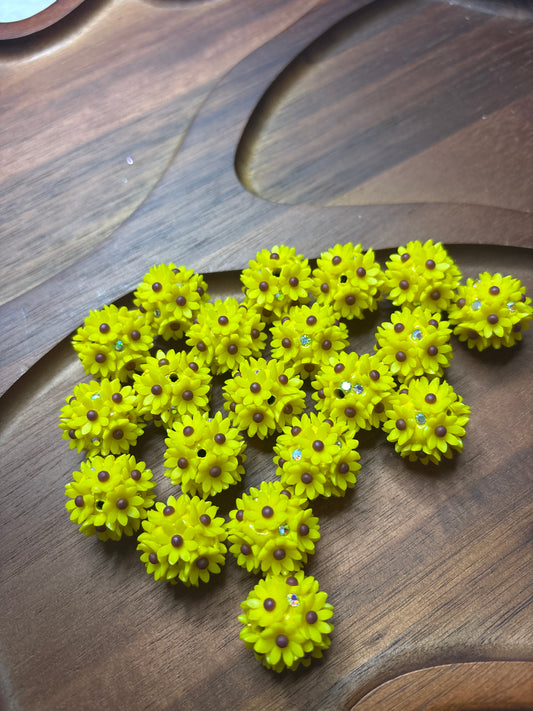 1pc sunflower fancy bead