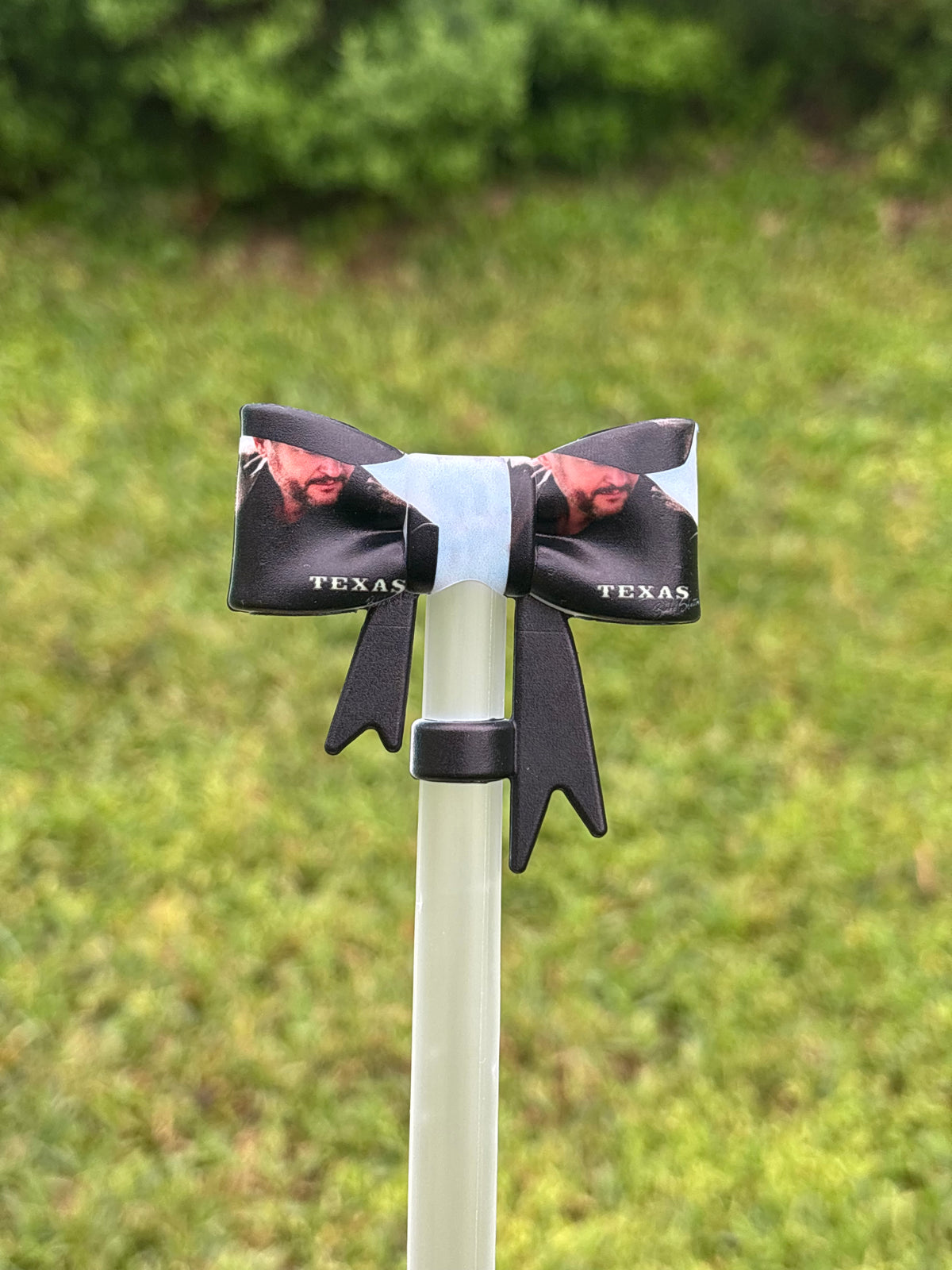 (LD + North exclusive ) Blake Shelton straw topper silicone bow