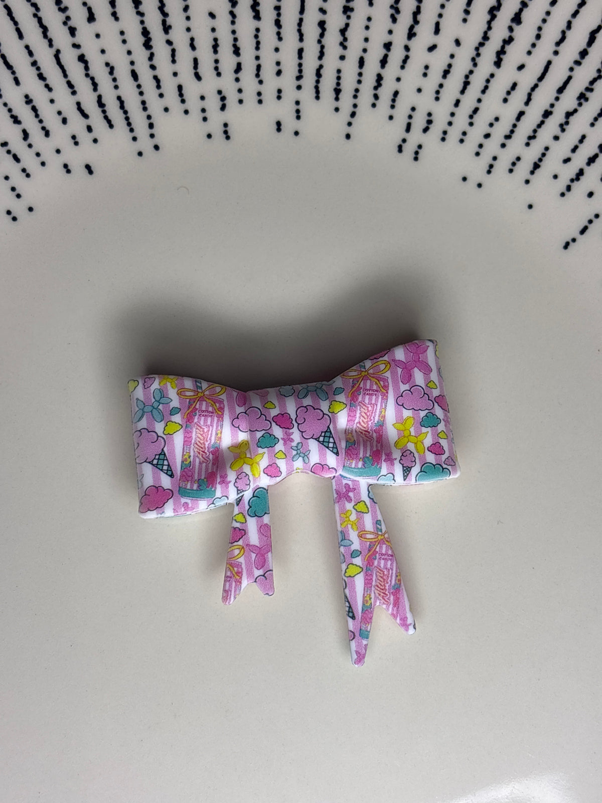 Cotton candy Alani straw topper bow #85