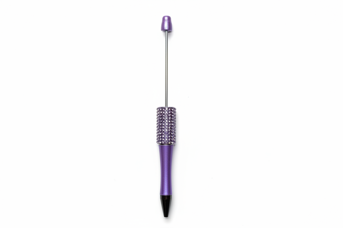 Purple regular rhinestone pen