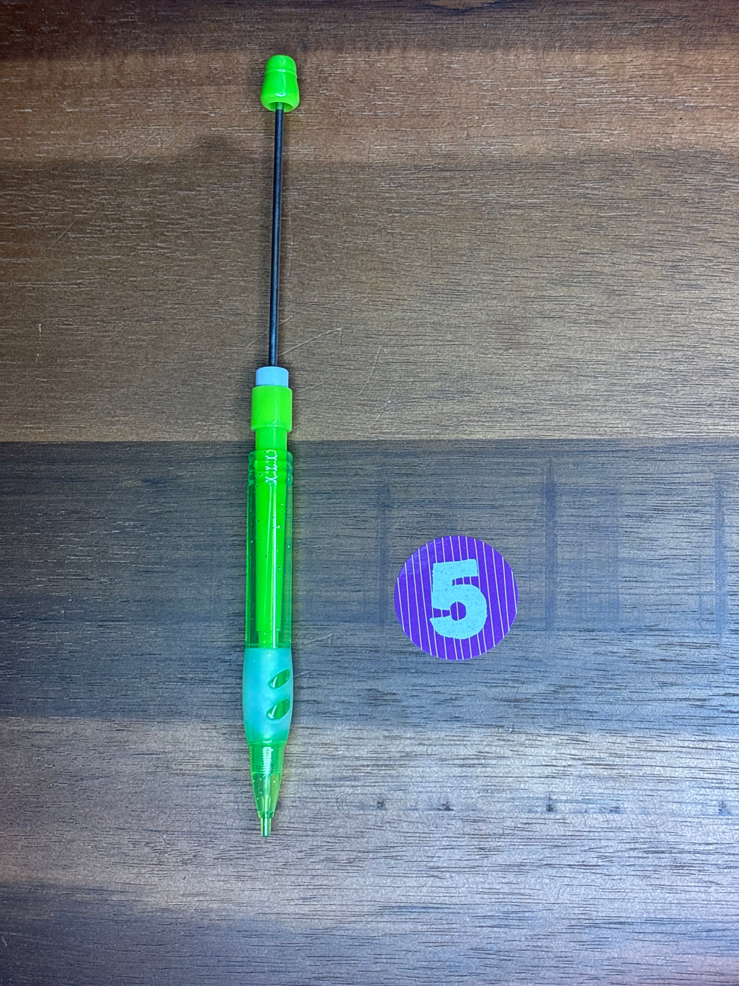 Green beadable mechanical pencil (5)