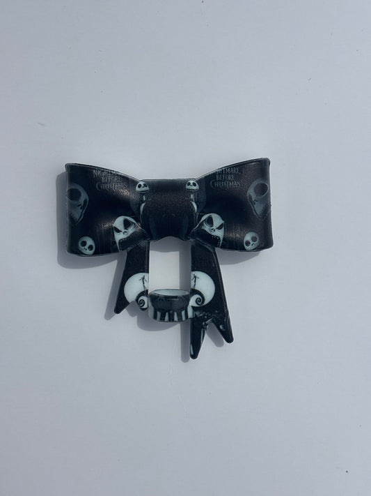 Nightmare before Christmas straw topper bow #127