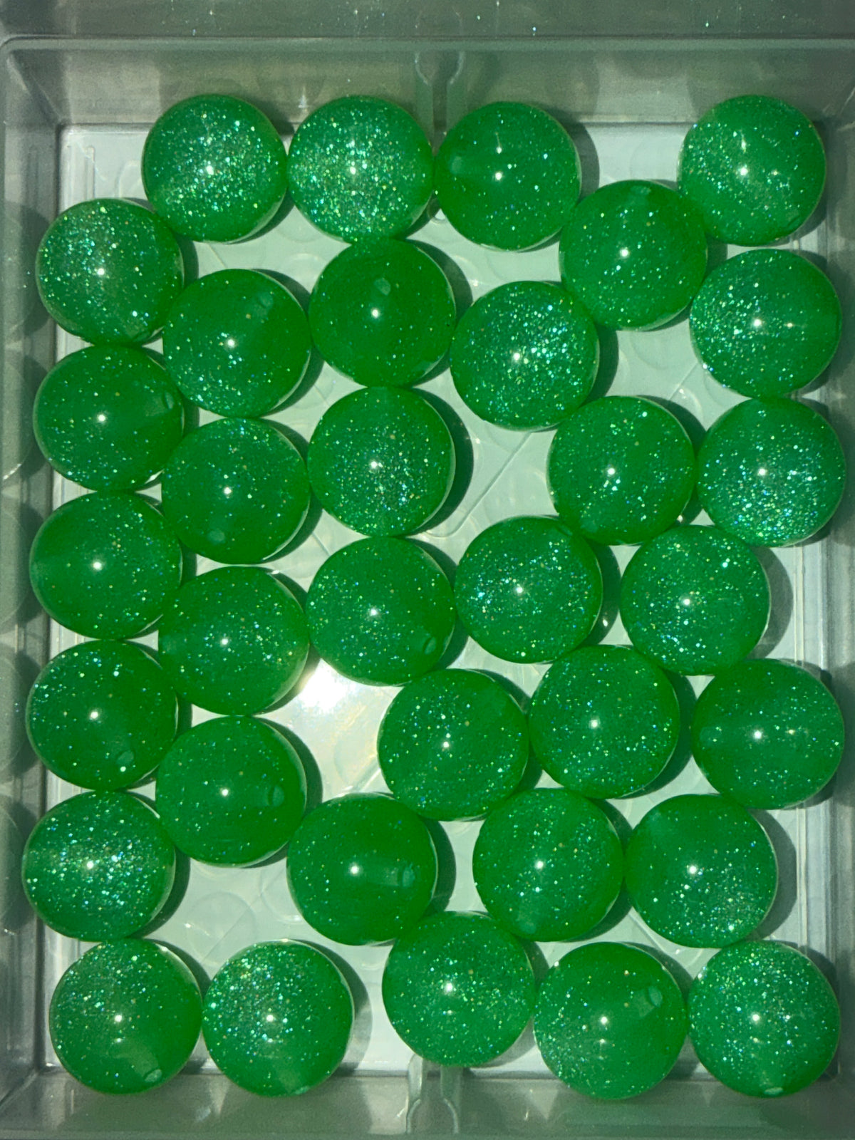 Green sparkle  sparkle mm acrylic bead #230